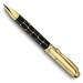 Charles-Hubert Black Croco Enameled Gold-tone Ballpoint Pen QGM13665