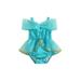 Baby Girls Summer Blue Short Sleeve Off Shoulder Tulle Romper