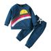 WOXINDA Toddler Boys Girls Long Sleeve Rainbow Pullover T Shirt Sweatshirt Tops Pants Outfits Gift for 3 Month Old Girl Baby Blanket Outfit Layettes for Girls Autumn Baby Girl Outfit Girls