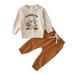 Rovga Outfit For Children Toddler Kids Boys Outfit Pumpkins Prints Long Sleeves Tops Sweatershirt Pants 2Pcs Set Outfits