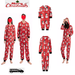 Matching Family Christmas Pajamas Snowman Print One-Piece Jumpsuit Hooded Zipper Romper Loungewear PJs