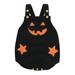 dmqupv Big Kid Childrenscostume Male Neutral Baby Clothes Zipper Strap Outfits Sleeveless Pumpkin Romper Knitted Sweater (Black 12-18 Months)