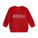 Toddler Baby Girls Clothes Children S Christmas Letters Long Sleeve Sweartershirt Christmas Top For Kids Size 18-24 Months