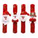 Slap Christmas Party Bracelet Santa Wristband Claus Favors Bag Year New Band Bands Xmas Bracelets Snowman Fillers