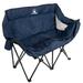 Wakeman Outdoor Double Camping Chair - Camp Loveseat with Carry Bag Blue