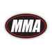 Oval MMA Sticker Decal - Self Adhesive Vinyl - Weatherproof - Made in USA - mixed martial arts euro bjj jiu jitsu muay thai