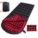 0 Degree Sleeping Bag Cotton Flannel Winter Cold Weather for Adults XXL Sleeping Bag 4 Season Big and Tall with Pillow Compression Sack