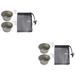 2 Sets Mini Wine Glass Water Glasses Wine Glasses Picnic Cup Stainless Steel Ramekin Picnic Hanging Cup