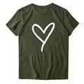 Spring Shirts for Women 2022 Women s Valentines Day Heart Tops O Neck Tee Short Sleeve T-Shirt Womens Tees Loose Fit