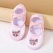 Kawaii Sanrios Hello Kitty Girl Cute Cartoon Soft Sole Dance Shoes Practice Body Dance Childrenâ€˜s Toddler Ballet Shoes