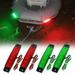 4Pcs Red Green Boat Navigation LED Lights Stern Lights Boats Light 12V