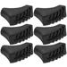 6 Pcs Outdoor Trekking Pole Accessories Foot Pad Protector Non-slip Mountaineering The Black Tpr