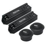 Recoil RET1 Echo Series 1-Inch Car Audio Component Neodymium Silk Dome Tweeters with triple-level tweeter crossover Pair