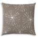 East Urban Home 20" X 20" Taupe & White Blown Seam Floral Throw Indoor Outdoor Pillow /Polyfill blend in Yellow/Brown | 20 H x 20 W x 6 D in | Wayfair