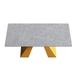 Everly Quinn 70.87" Dining Table, Kitchen Table, Dining Room Table Metal in Gray/Yellow | 70.87" L x 35.43" W | Wayfair