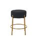 Latitude Run® Modern Upholstered Metal Base Bar Stools Set Of 2 Wood/Metal in Black/Yellow | 23.81 H x 17.72 W x 17.72 D in | Wayfair