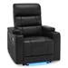 Wrought Studio™ MCombo Power Recliner Chair w/ Adjustable Headrest, Reclining Sofa w/ Armrest Storage HTS432 Faux in Black | Wayfair