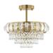 GetLedel 3-Light Dimmable Tiered Crystal Chandelier Gold N/A Gold