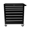 7 Drawers Rolling Tool Chest with Wheels Portable Rolling Tool Box on Wheels Tool Chest Organizer for Garage Workshop Home Crafts Use (BLACK) Black + Steel + 7 Drawers