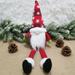 Christmas Gnome Gifts Holiday Decoration Handmade Faceless Doll Gifts Home Ornaments Plush Long Hat Snow Printed Tabletop Santa Figurines