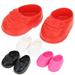 4 Pairs Red Boots Girl Dolls Dress for Girl Mini Shoes Ornaments Mini House Shoes Ornaments Flat Shoes Baby Plastic Child