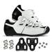 Zol Stage Road Cycling Shoe 0 Degree Look Delta Cleats Included Compatible with Peloton (White 6.5)