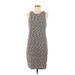 Romeo & Juliet Couture Casual Dress - Sheath Crew Neck Sleeveless: Yellow Marled Dresses - New - Women's Size Medium