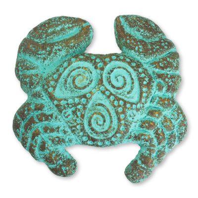 Recycled paper wall sculpture, 'Prosperous Crab'