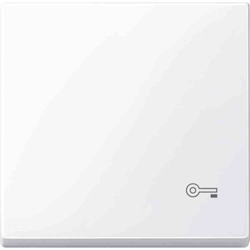 Merten System M Wippe einteilig, Schalter/Taster, aktivweiß, glänzend, Sonderaufdruck, geeignet für Bussystem-Tasterankopplung Image