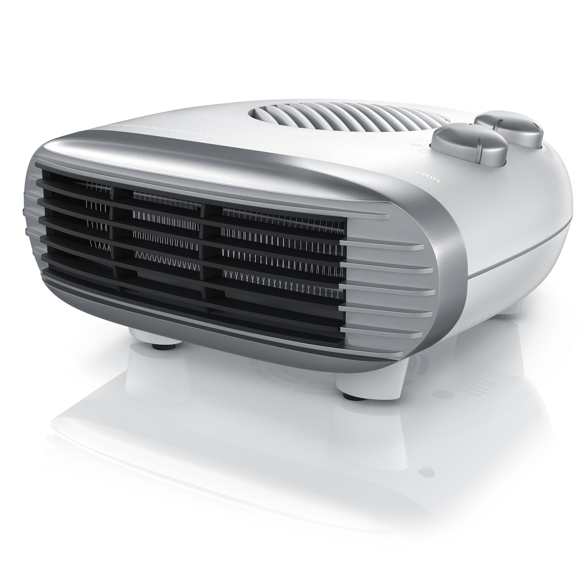 Brandson Heizlüfter 2000W, einstellbares Thermostat, Überhitzungsschutz, Automatische Abschaltung, 3 Leistungsstufen, Weiß/Silber Image