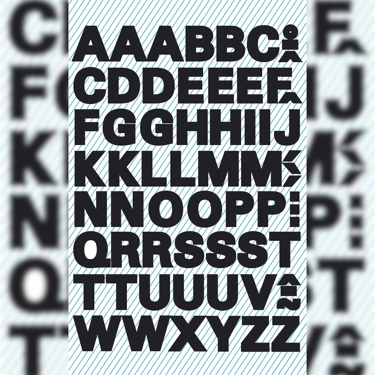 Avery Zweckform® 3780 Buchstaben-Etiketten - A-Z, 9,5 mm, schwarz, selbstklebend, wetterfest, 104 Etiketten Image