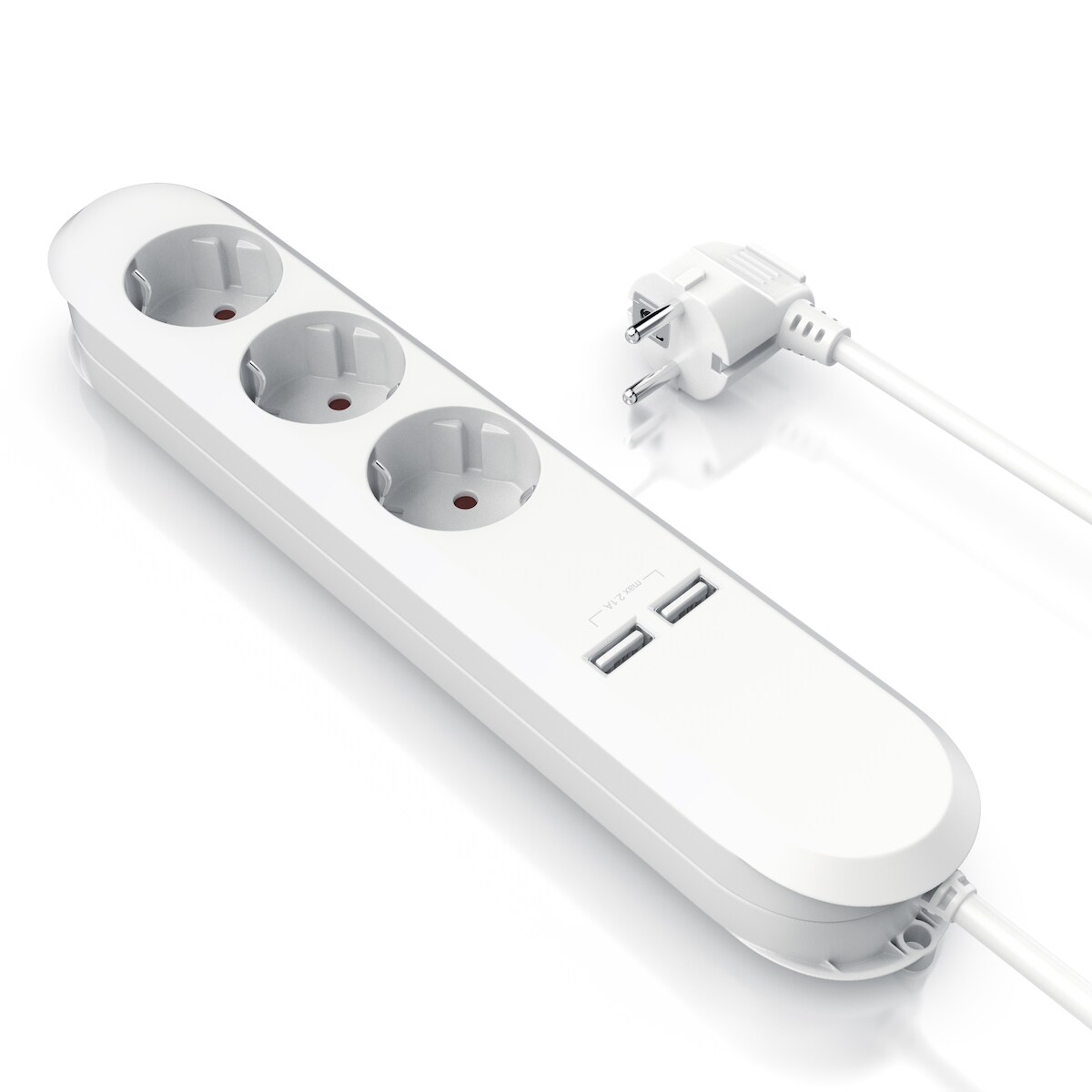 BEARWARE Steckdosenleiste Mehrfachsteckdose Steckerleiste 3680W, 3-fach Image