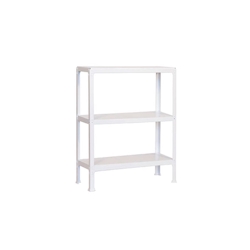 PROREGAL Wohnregal LIVING KOALA METAL mit 3 Fachböden | HxBxT 90x100x30cm | Fachlast 150kg | Weiß/Weiß | Standregal Metallregal Lagerregal Image