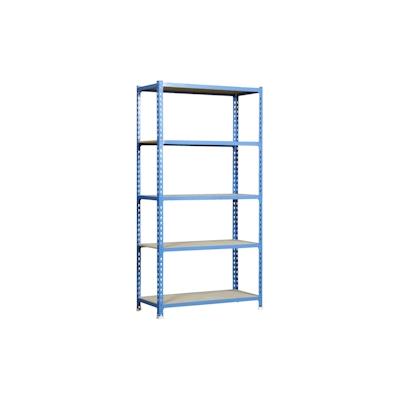 PROREGAL Schwerlastregal BIG MULI | HxBxT 200x100x30cm | 5 Fachböden | Fachlast 150kg | Blau | Lagerregal Werkstattregal | Standregal Lagerregal Image