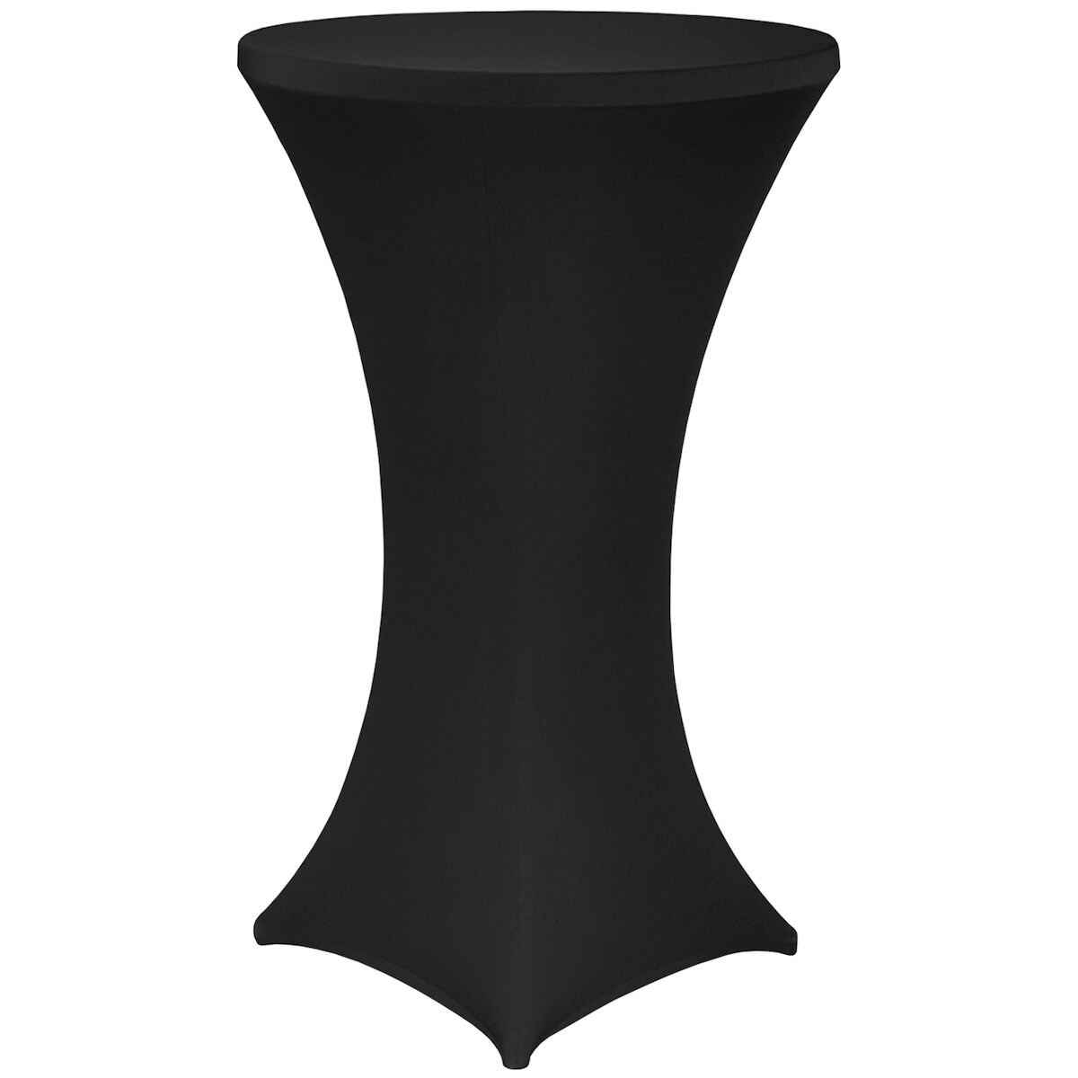NYVI Stehtischhusse Gala Schwarz Ø 60-65 cm Elastische Premium Stretchhusse für gängige 110-120 cm hohe Bistrotische & Stehtische Image