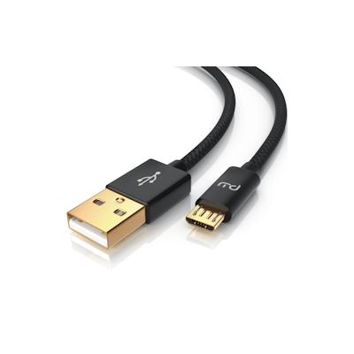 Primewire Premium Micro USB 2,4A Schnellladekabel - Nylonkabel Metallstecker - High Speed Ladekabel / Datenkabel - 3m Image