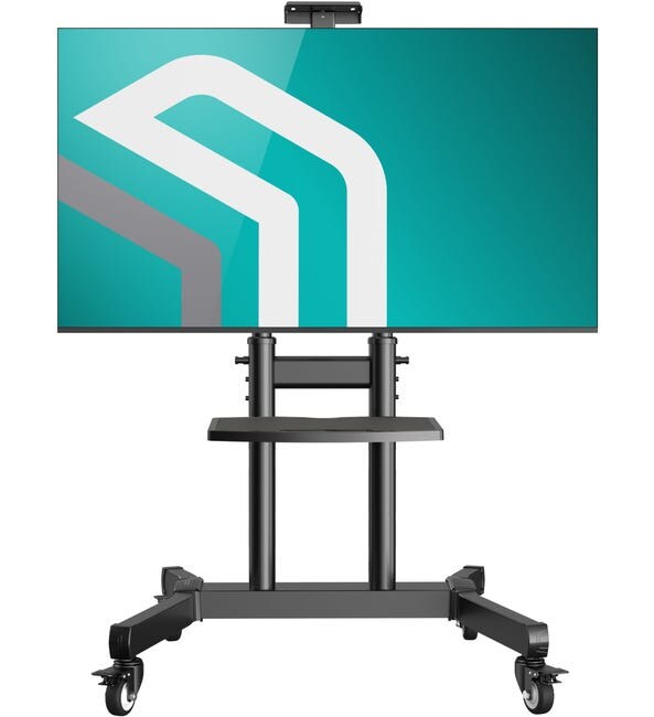 ONKRON TV Ständer rollbar für 50-90 Zoll TVs bis zu 90 kg, höhenverstellbar & neigbar, max. VESA 800x600, Schwarz TS1891-B Image