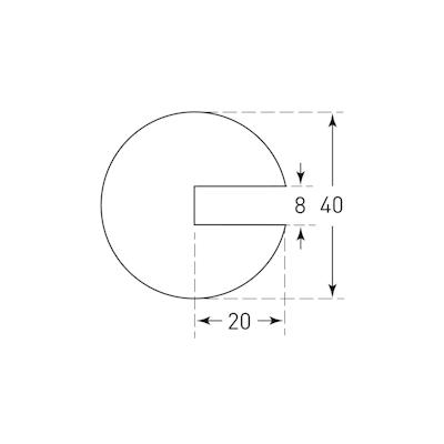 PROREGAL Prallschutz aus Polyurethanschaum | Profilschutz Kreisförmig zum Aufstecken | HxBxT 4x100x4cm | Nut HxT 0,8x2cm | Weiß Image
