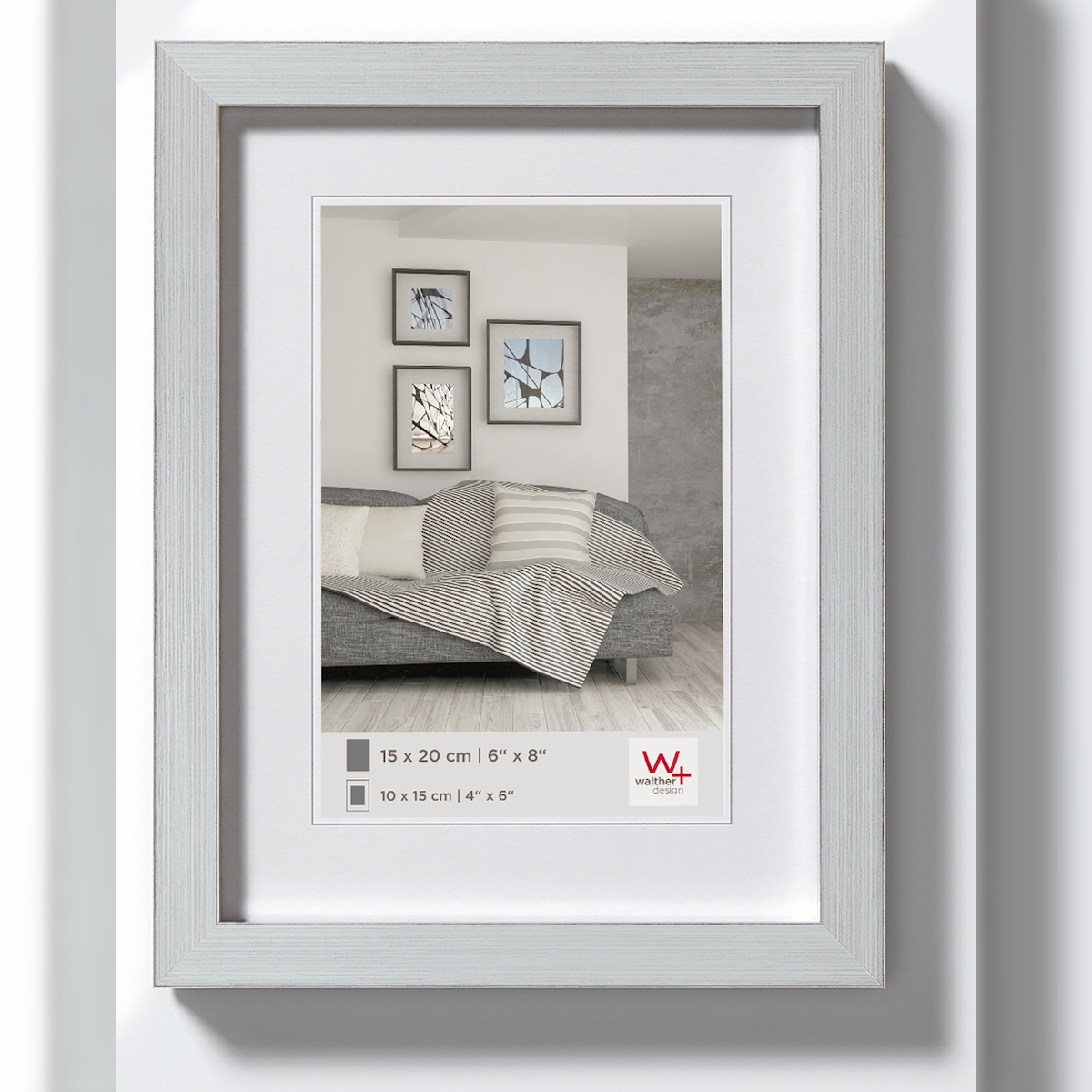 walther + design Construction PS-Rahmen, silber, 13 x 18 cm Image