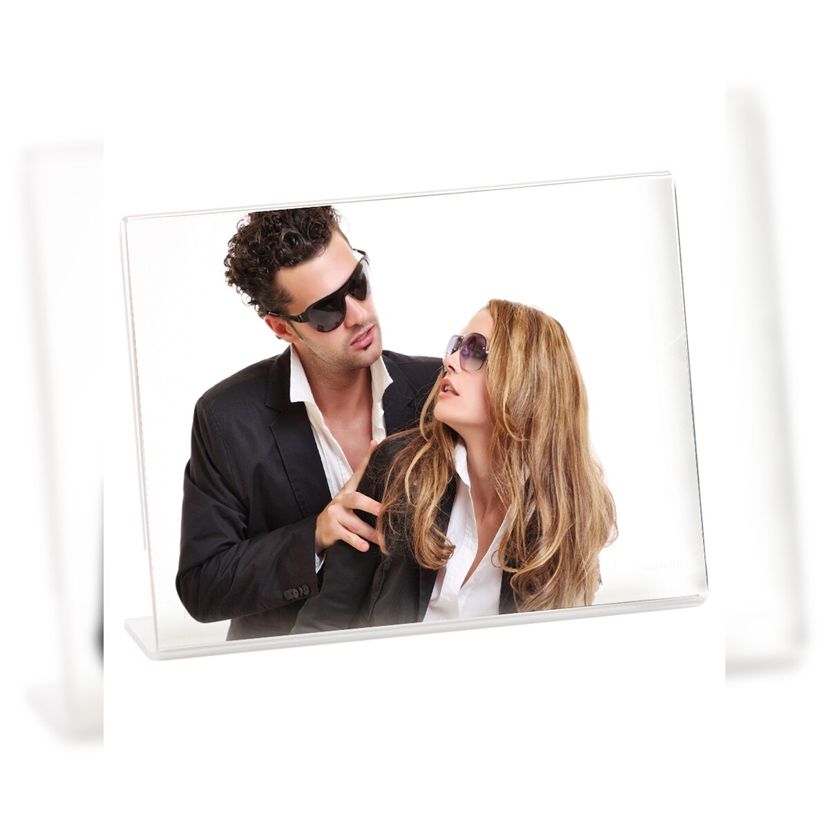 walther + design Kunstglas Portraitrahmen, transparent, 9 x 13 cm Image