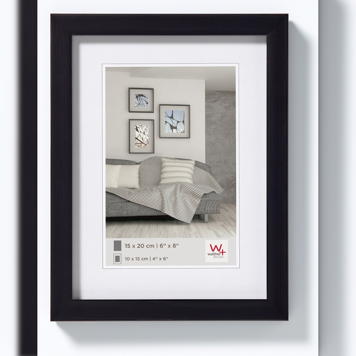 walther + design Construction PS-Rahmen, schwarz, 13 x 18 cm Image