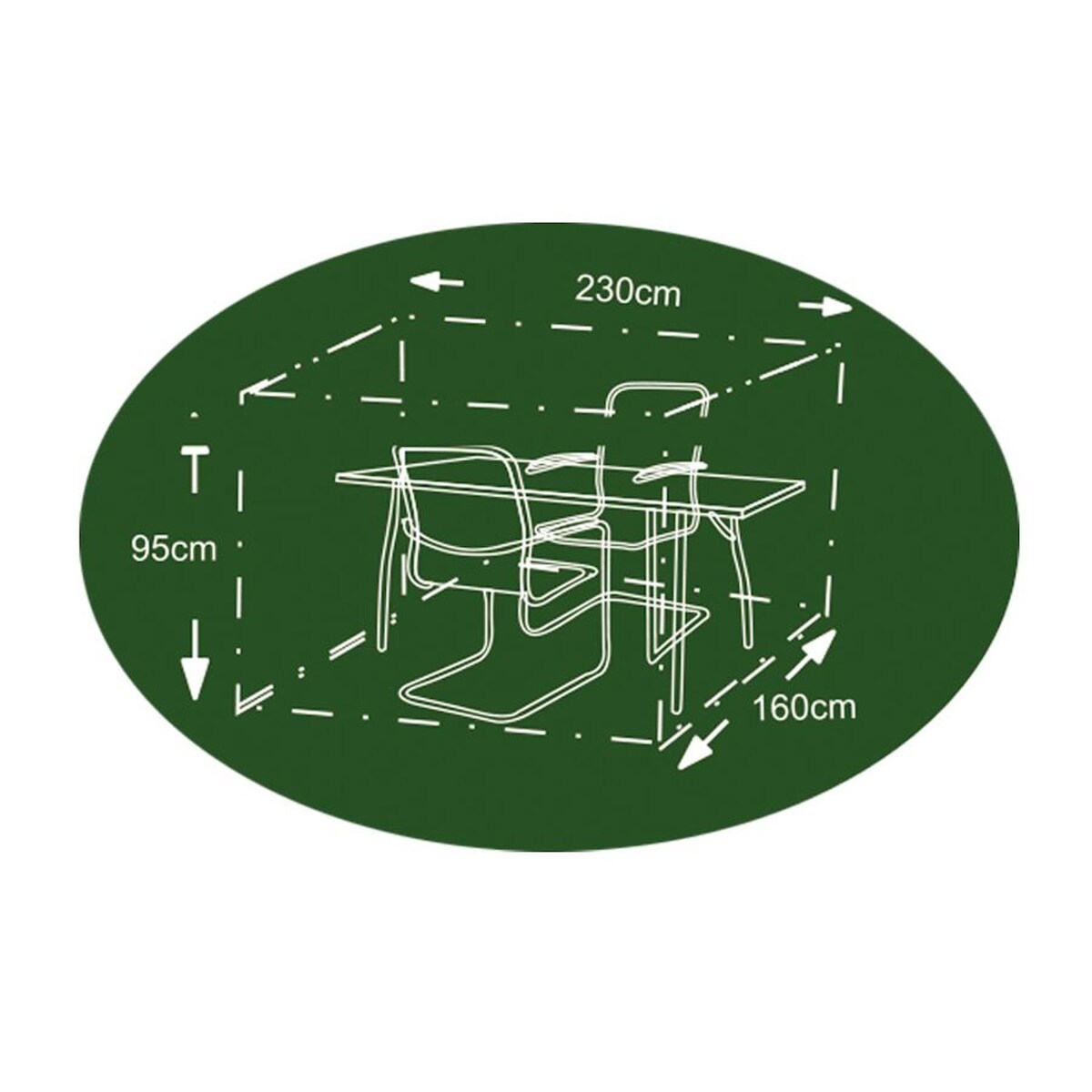 Abdeckhaube anthrazit für Sitzgruppe Abdeckplane Schutzhülle 230x160x95cm anthrazit Image