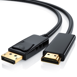 CSL DisplayPort zu HDMI Audio- & Video-Kabel, DP Monitor Kabel mit Audioübertragung - 2m