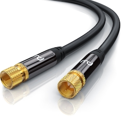 Primewire SAT-Kabel, Koax, F-Stecker, Premium HDTV SAT Koaxialkabel, 4fach Schirmung, 135dB, 75 Ohm - 15m Image