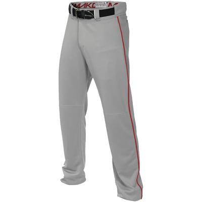 Easton Mako 2 Piped Youth Baseball Pants Grey/Red