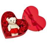 Christmas Presents Wresth Soap Flower Gift Box Bear Doll Rose Memorial Gifts Petal Red Cloth Miss