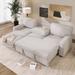 89" L-Shaped Convertible Sectional Sofa with USB Port, Pull-Out Sleeper Sofa Bed w/Cup Holders & Storage Chaise for Living Room