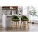 Modern Bar Stools Set of 2 Counter Height Chairs with Footrest for Kitchen Island Stools 360 Swivel Dining Chair Stools