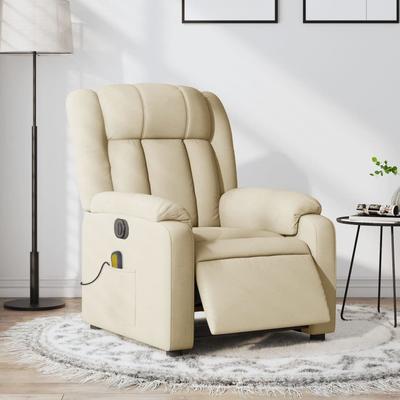 vidaXL Massage Recliner Chair Wingback Reclining Armchair for Elderly Fabric