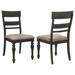 Coaster Furniture Bridget Ladder Back Dining Side Chair Stone Brown and Charcoal Sandthrough (Set of 2)